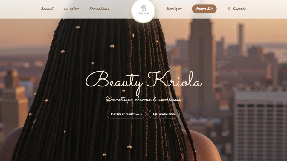 Aperçu du projet Beauty Kriola