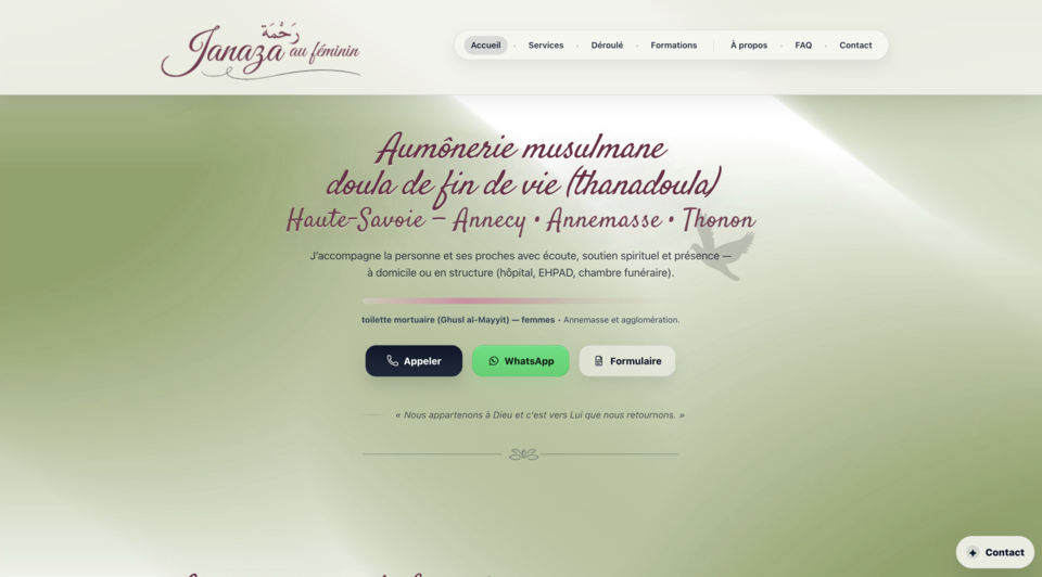 Aperçu du projet Janaza au féminin